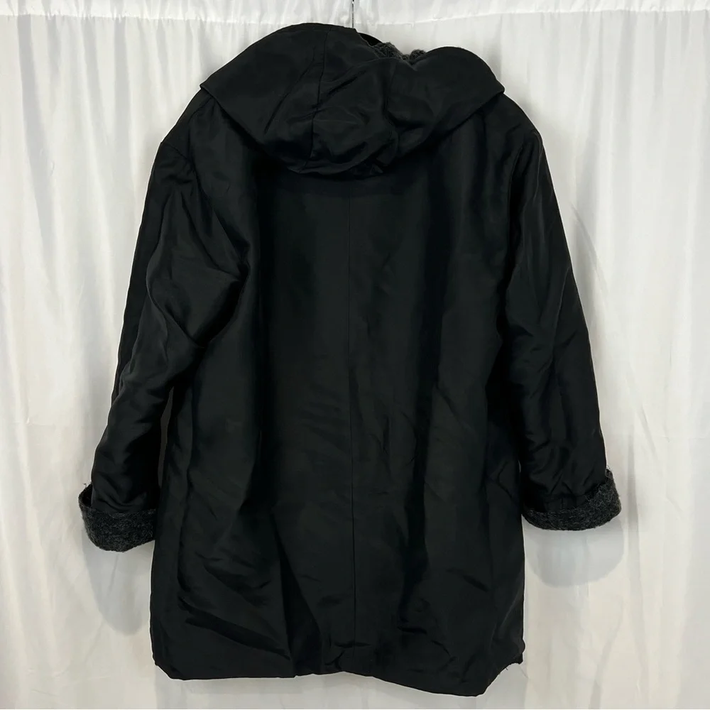 John Caruana Mohair Hooded Jacket Reversible Vintage 80's